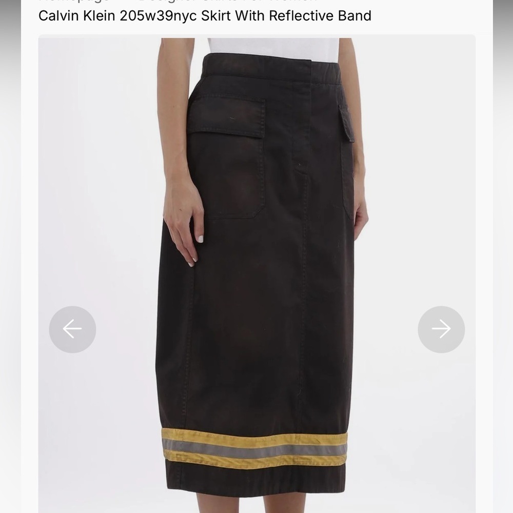 Raf Simons Calvin Klein 205W39NYC Fireman Skirt Black Size xs